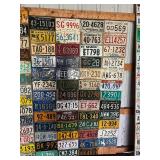 Board of Vintage License Plates