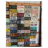 Board of Vintage License Plates