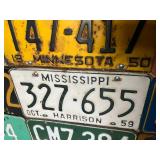 Board of Vintage License Plates