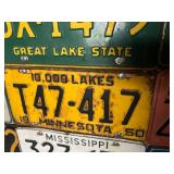 Board of Vintage License Plates