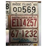 Board of Vintage License Plates