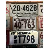 Board of Vintage License Plates