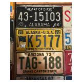 Board of Vintage License Plates
