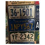Board of Vintage License Plates