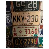 Board of Vintage License Plates