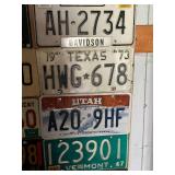 Board of Vintage License Plates