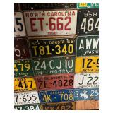 Board of Vintage License Plates