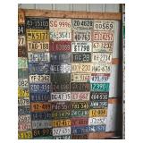 Board of Vintage License Plates