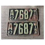 Matching 1927 MN Plates