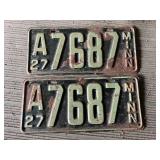 Matching 1927 MN Plates