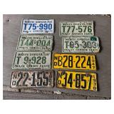 ND License Plates - 1924, 1938, 1947, 1956, 1958