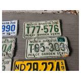 ND License Plates - 1924, 1938, 1947, 1956, 1958