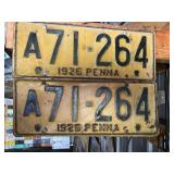 1926 Matching Pennsylvania License Plates