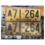 1926 Matching Pennsylvania License Plates