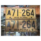 1926 Matching Pennsylvania License Plates