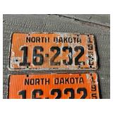 1950 ND Matching License Plates