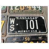 Vintage License Plates - 1940 Nebraska, 1950 Texas, Indiana & Arkansas