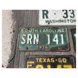 Vintage License Plates - 1940 Nebraska, 1950 Texas, Indiana & Arkansas