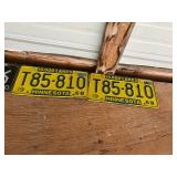 1950 & 1968 Matching MN License Plates