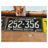 1950 & 1968 Matching MN License Plates