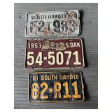Vintage South Dakota License Plates