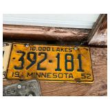 5 Different MN Vintage License Plates