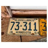 5 Different MN Vintage License Plates