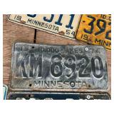 5 Different MN Vintage License Plates