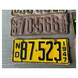 6 Different ND Vintage License Plates
