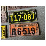 6 Different ND Vintage License Plates