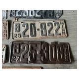 Early MN License Plates - 1915 - 1920, 1925, 1927, 1930, 1931