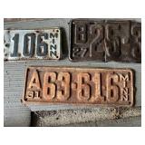 Early MN License Plates - 1915 - 1920, 1925, 1927, 1930, 1931