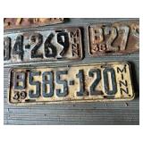 1935 - 1939 MN License Plates
