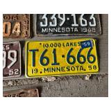 ND, MN & Montana Vintage License Plates