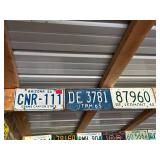 Rafter of Assorted States Vintage License Plates