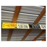 Rafter of Assorted States Vintage License Plates