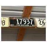 Rafter of Assorted States Vintage License Plates