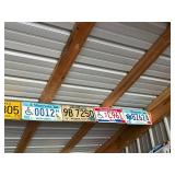 Row of Assorted Vintage License Plates