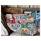 US Map Art From State License Plates