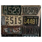 1950 License Plate From Every US State including Alaska, Hawaii & Washington DC