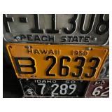 1950 License Plate From Every US State including Alaska, Hawaii & Washington DC