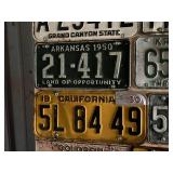 1950 License Plate From Every US State including Alaska, Hawaii & Washington DC