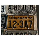 1950 License Plate From Every US State including Alaska, Hawaii & Washington DC