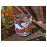 (16) Vintage Peanuts Glasses, Garfield Mug and Bugs Bunny Glass - NO SHIPPING