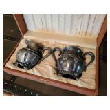 Antique "The Middletown Plate Co." Silver Plated Cream and Sugar Set - Silver Plated