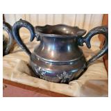 Antique "The Middletown Plate Co." Silver Plated Cream and Sugar Set - Silver Plated