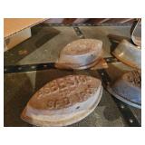 (4) Antique Sad Irons - Asbestos - NO SHIPPING