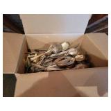 Box of Assorted Silver Plated Flatware