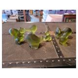 Vintage FOSTORIA Art Glass Ducks and Squirrels