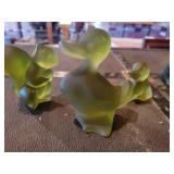 Vintage FOSTORIA Art Glass Ducks and Squirrels